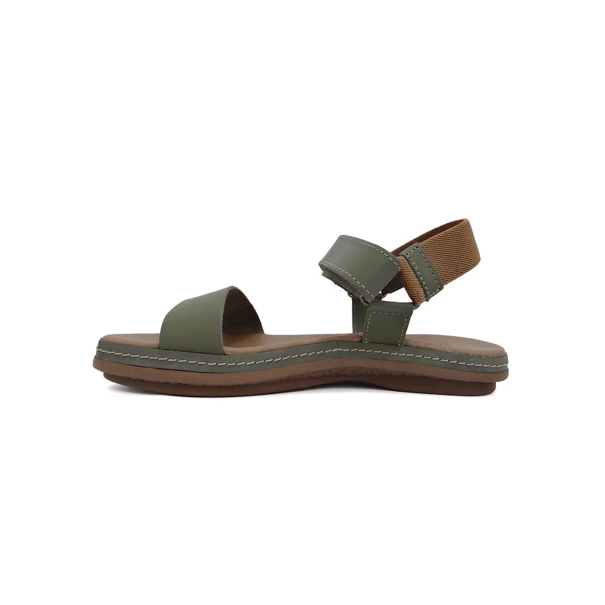 Sandália New Face Conforto De Couro 21812 Oliva Sandália New Face Conforto De Couro 21812 Oliva