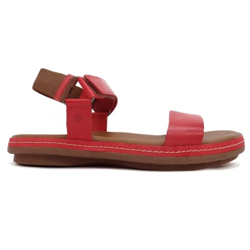 Detalhe - Sandália New Face Conforto De Couro 21812 Tango