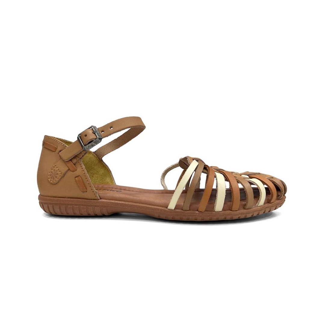 Sandália New Face Conforto De Couro 31401 Nuts