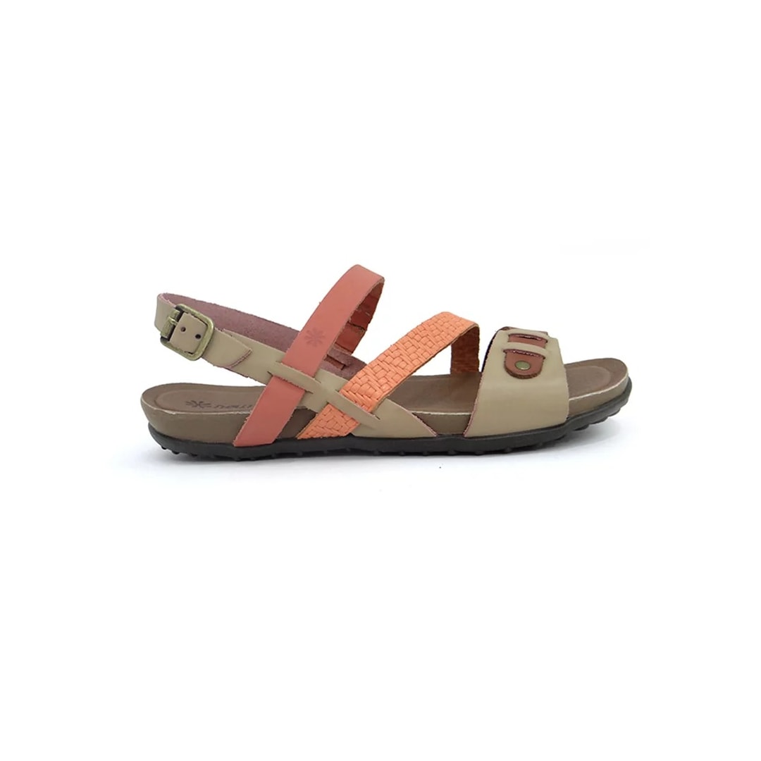 Sandália New Face Conforto de Couro 36746 Rosa Off Color