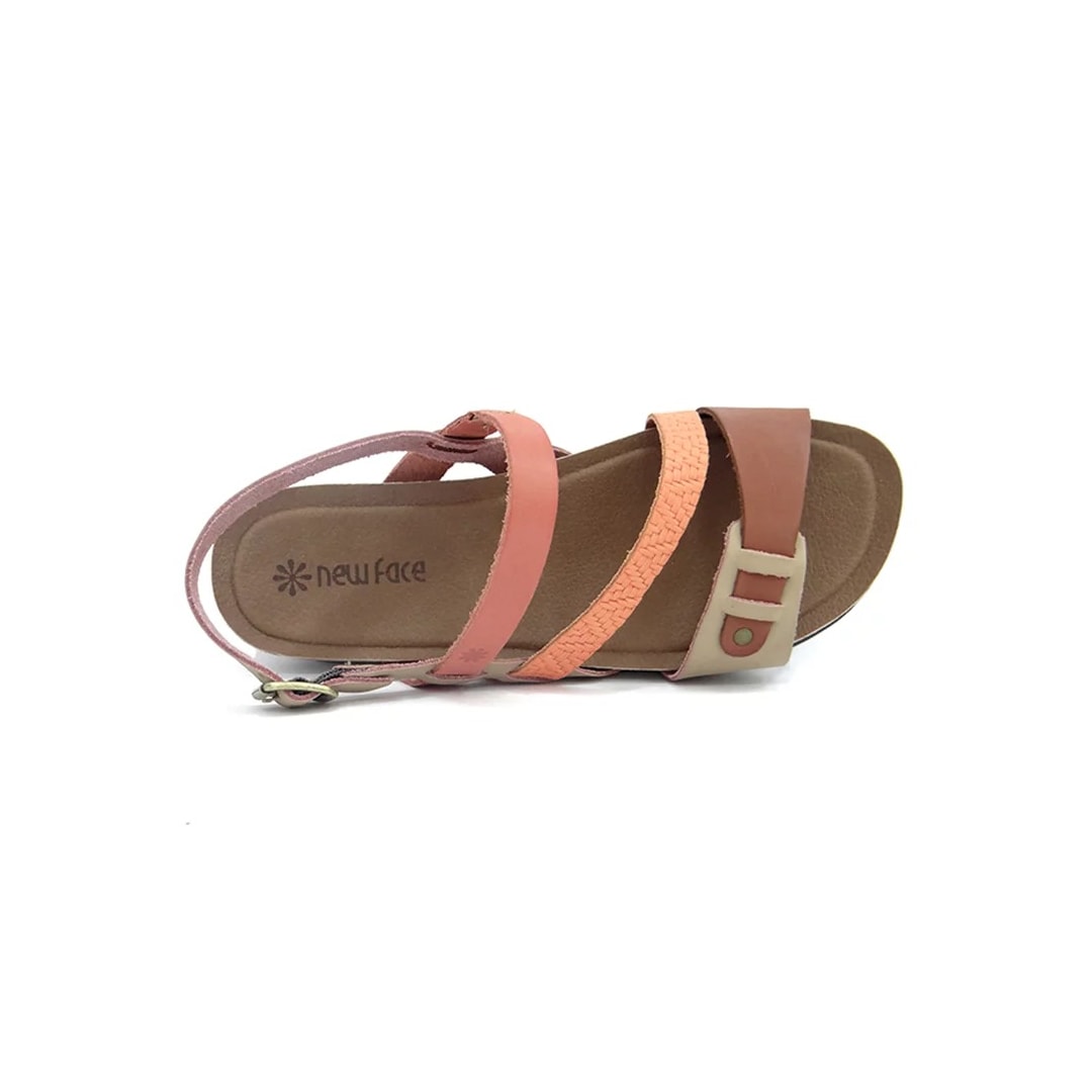 Sandália New Face Conforto de Couro 36746 Rosa Off Color Sandália New Face Conforto de Couro 36746 Rosa Off Color