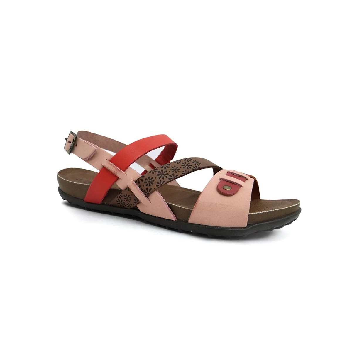 Sandália New Face Conforto de Couro 36746 Rosa Off Mix Sandália New Face Conforto de Couro 36746 Rosa Off Mix