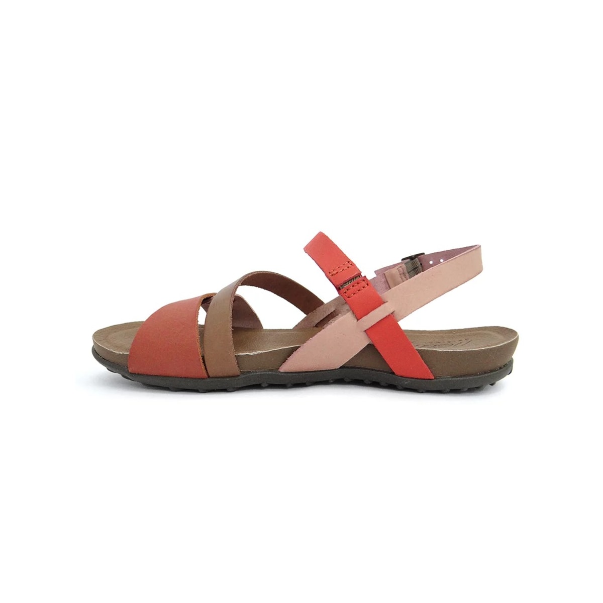 Sandália New Face Conforto de Couro 36746 Rosa Off Mix Sandália New Face Conforto de Couro 36746 Rosa Off Mix