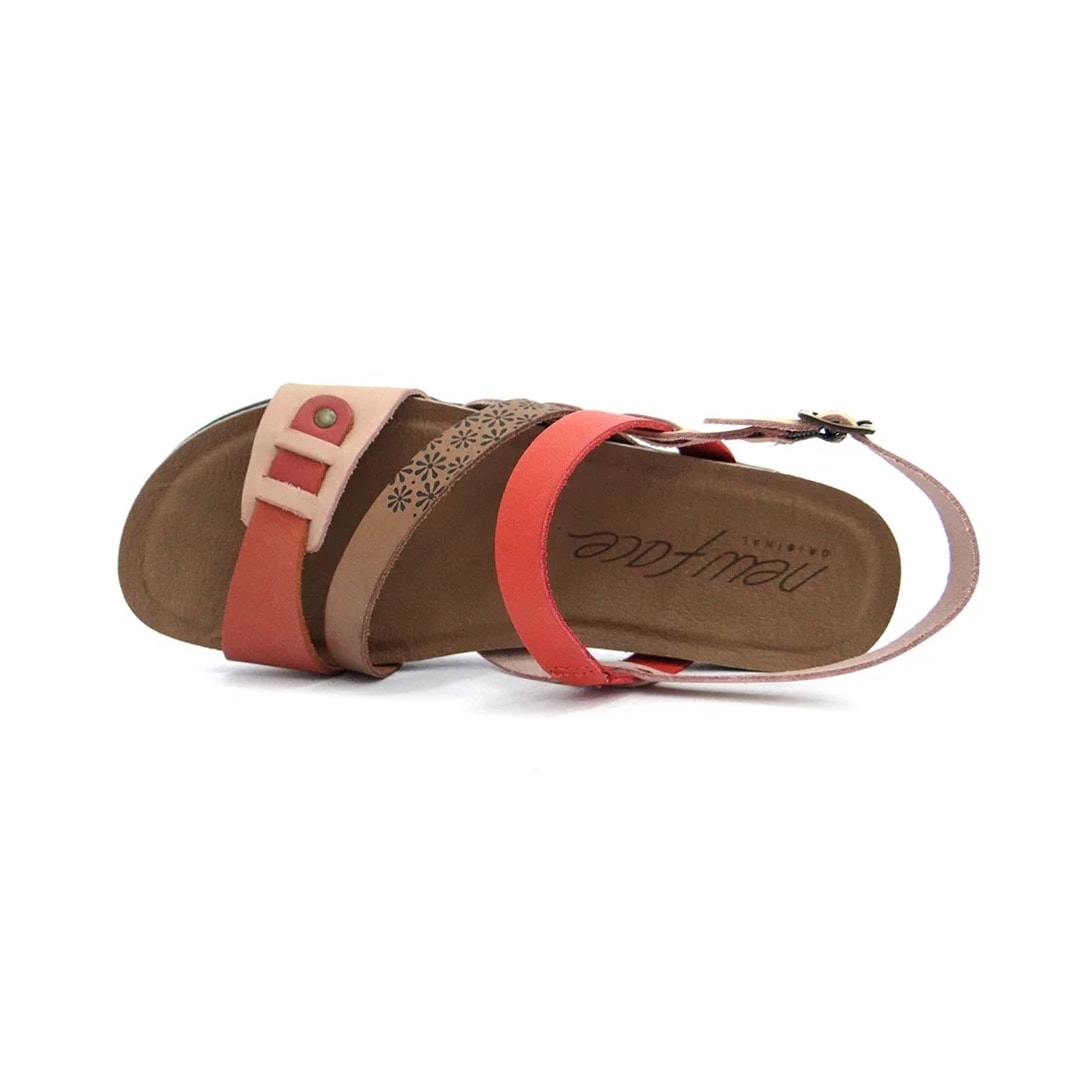 Sandália New Face Conforto de Couro 36746 Rosa Off Mix Sandália New Face Conforto de Couro 36746 Rosa Off Mix