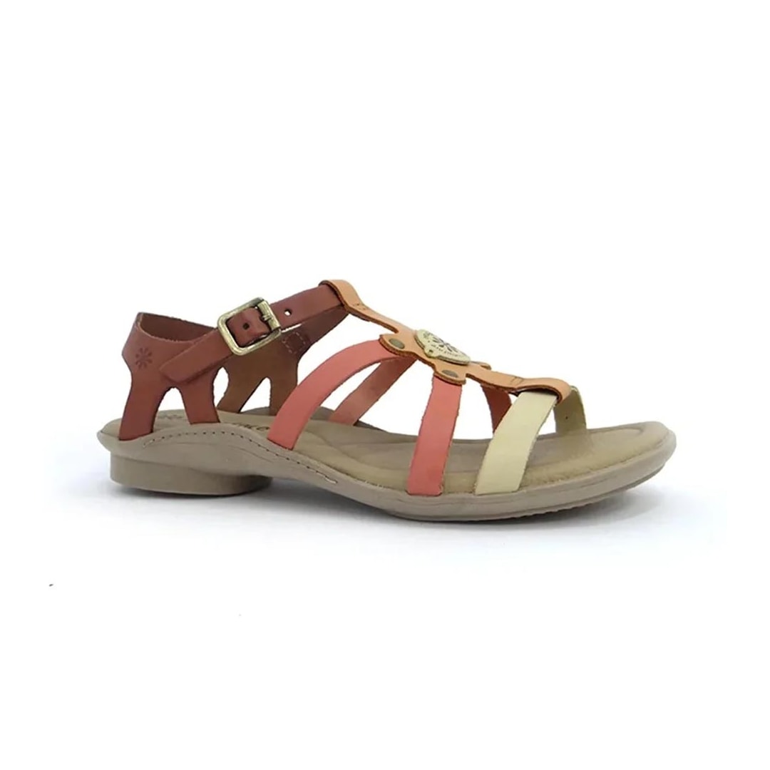Sandália New Face Conforto de Couro 37329 Ostra New Color