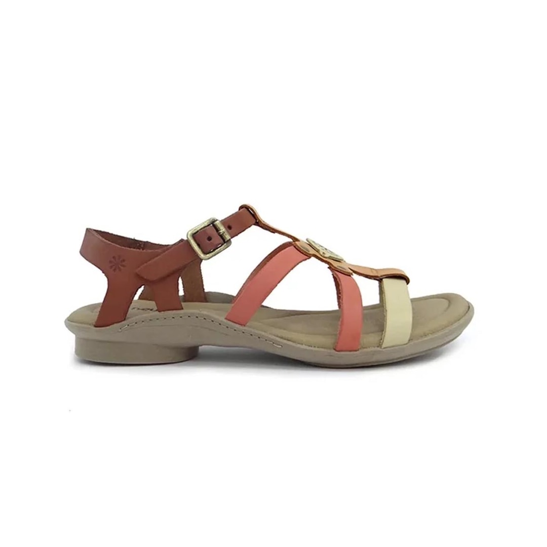 Sandália New Face Conforto de Couro 37329 Ostra New Color