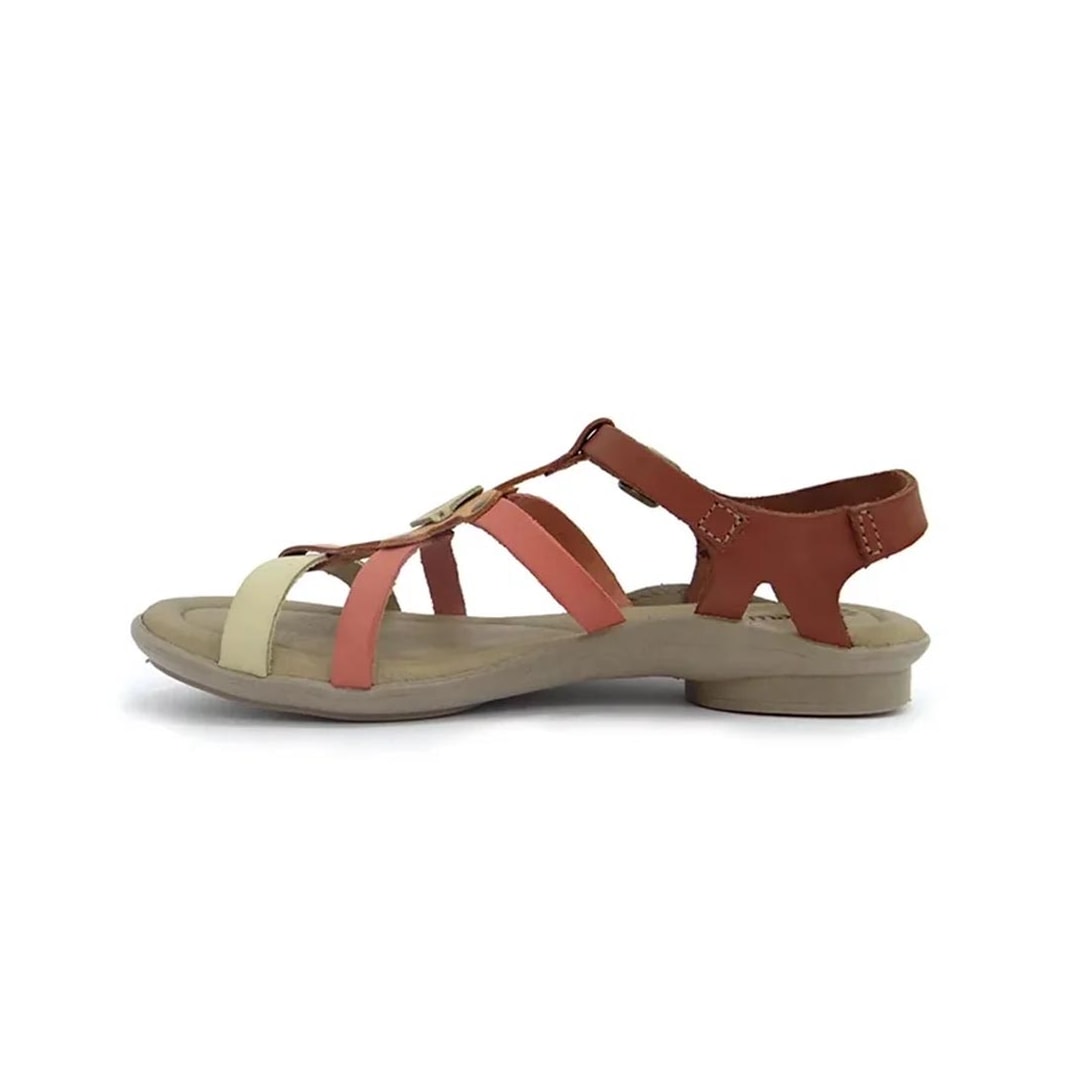 Sandália New Face Conforto de Couro 37329 Ostra New Color