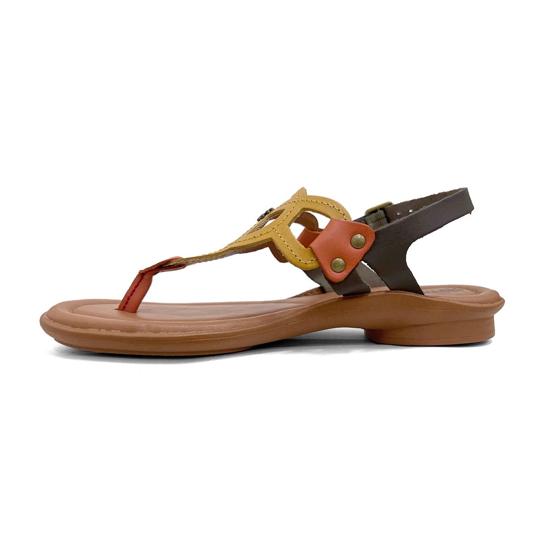Sandalia New Face Conforto de Couro 37338 Cacau