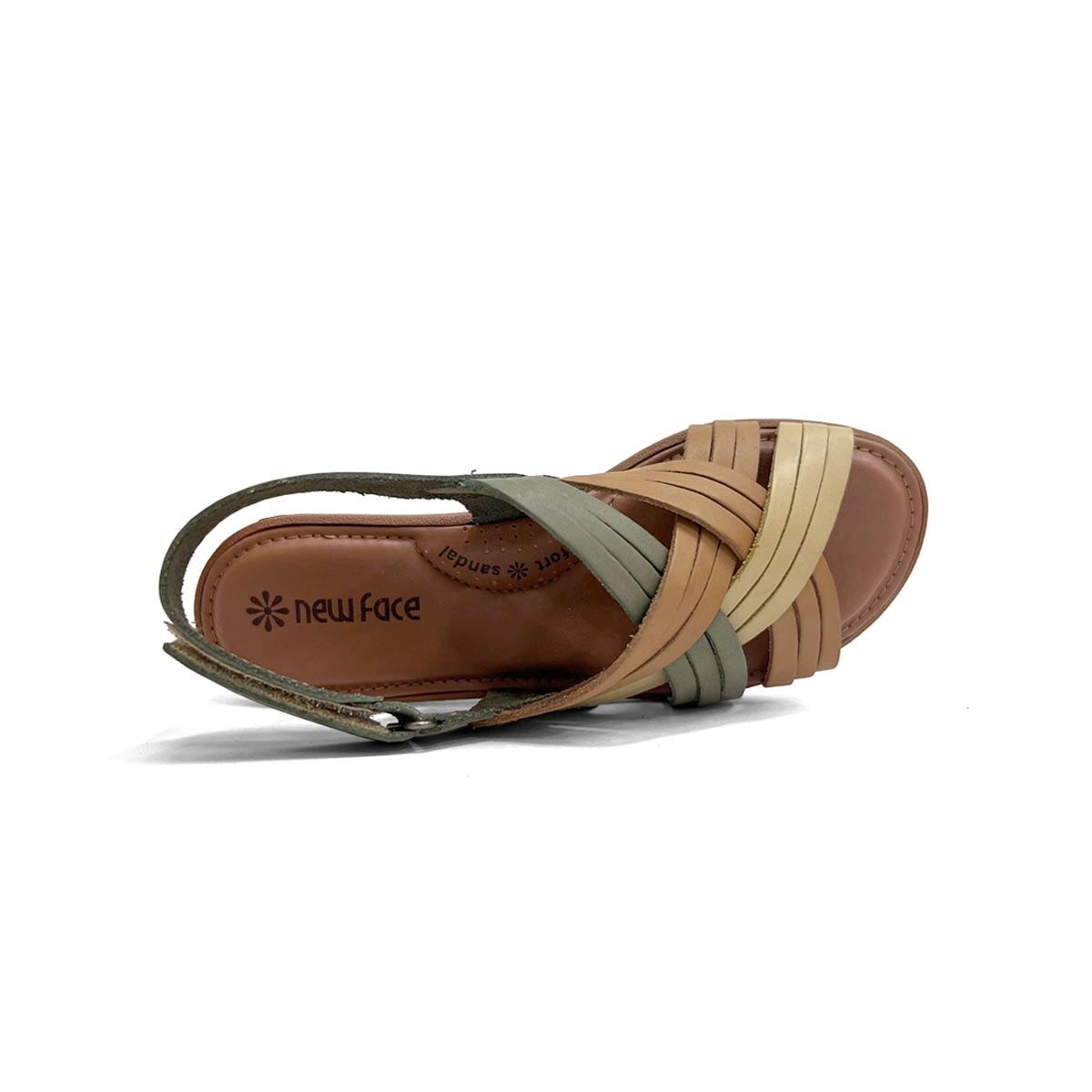 Sandália New Face Conforto De Couro 39508 Nuts