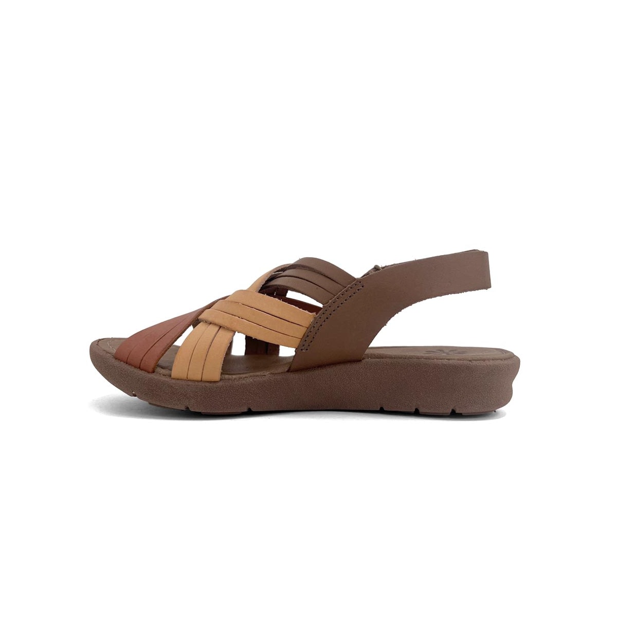 Sandália New Face Conforto De Couro 39508 Telha Mix Sandália New Face Conforto De Couro 39508 Telha Mix