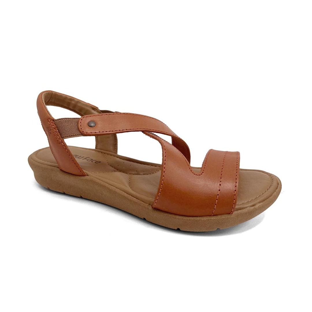 Sandália New Face Conforto De Couro 39551 Damasco