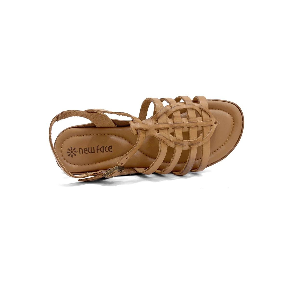 Sandalia New Face Rasteira De Couro 37321 Nuts Sandalia New Face Rasteira De Couro 37321 Nuts