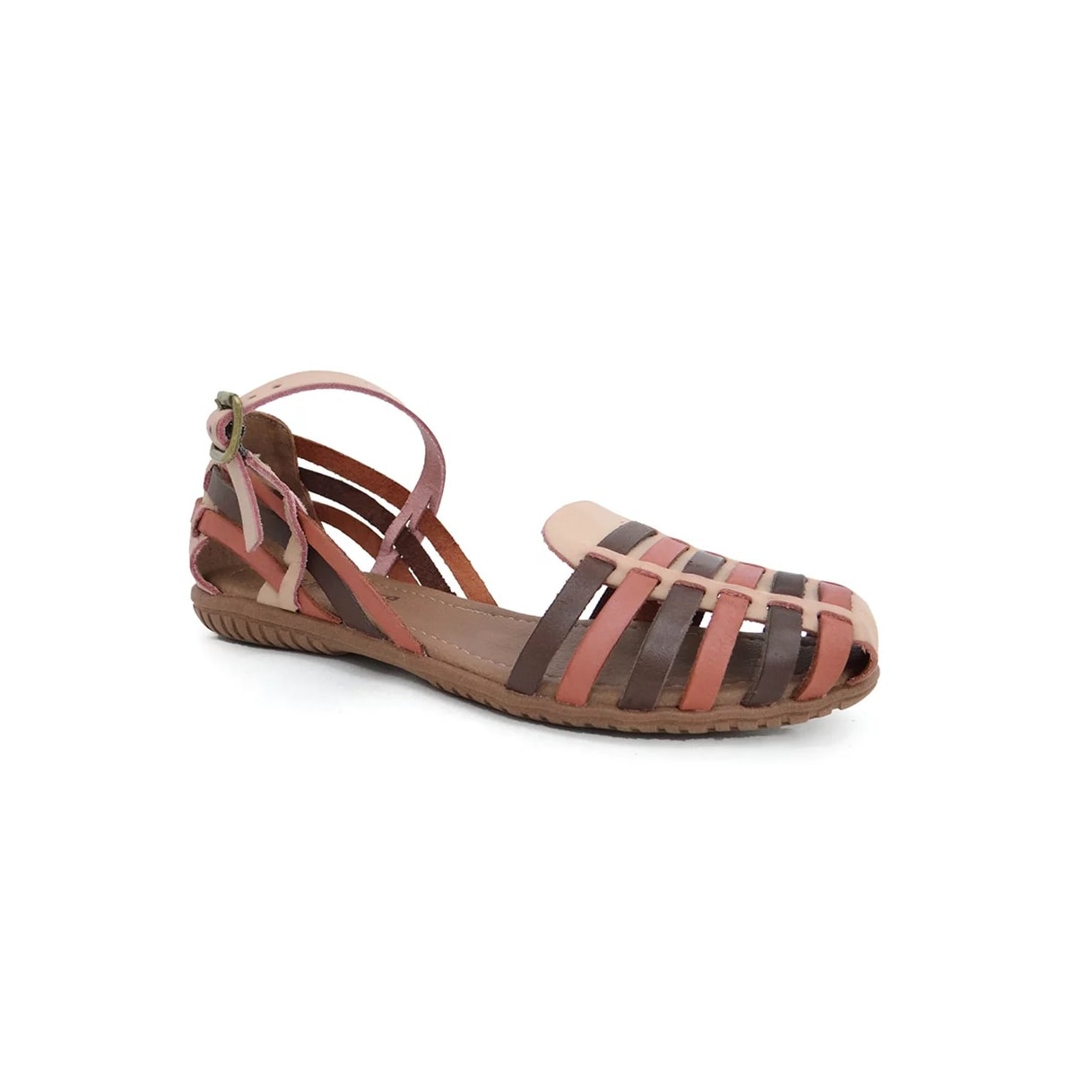 Sandália New Face Rasteira Feminino 31407 Rosa Off Mix Sandália New Face Rasteira Feminino 31407 Rosa Off Mix