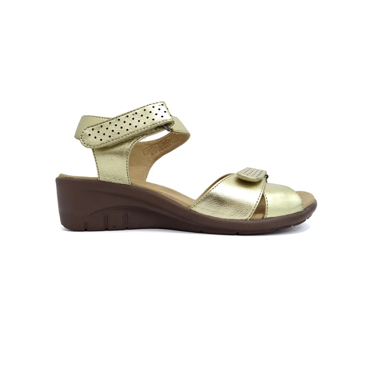 Sandália Opananken Anabela Anatômica 42613L1 Ouro Light Sandália Opananken Anabela Anatômica 42613L1 Ouro Light