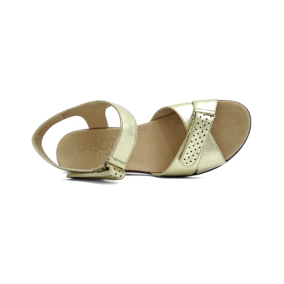 Sandália Opananken Anabela Anatômica 42613L1 Ouro Light