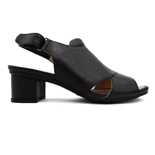 Detalhe - Sandália Opananken Couro Anatômica 44420 Preto