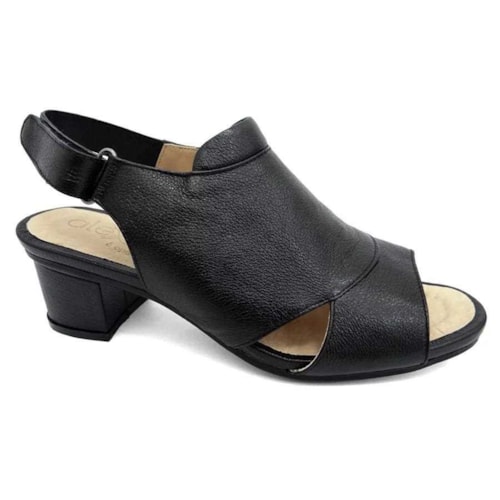 Sandália Opananken Couro Anatômica 44420 Preto