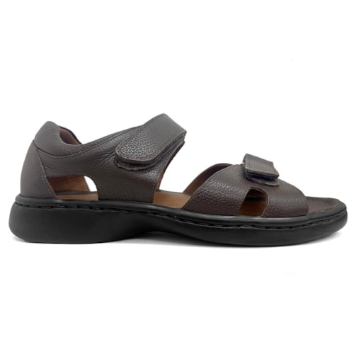 Detalhe - Sandália Opananken de Couro Anatômica 31611 Cafe