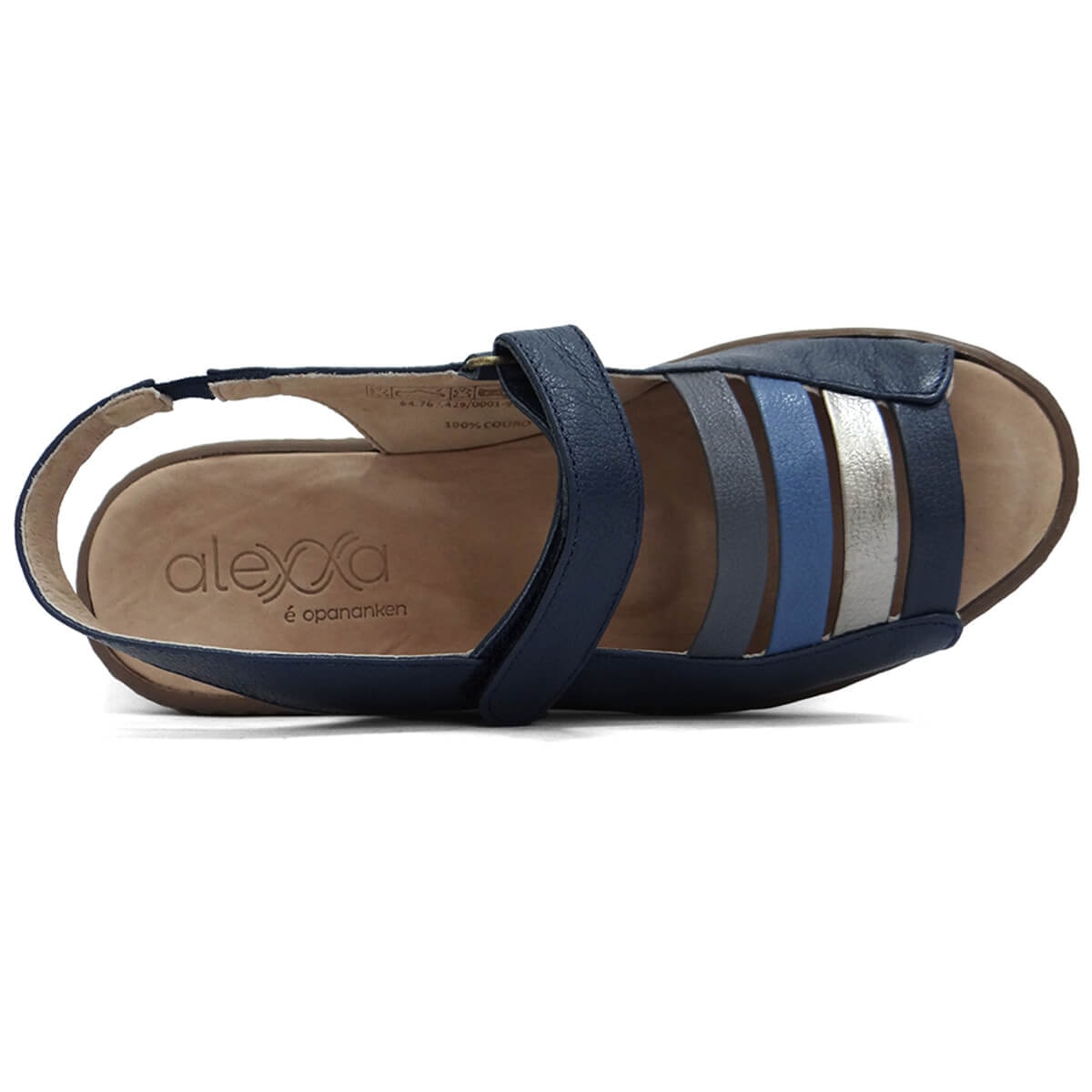 Sandália Opananken de Couro Anatômica 63604 Denin Sandália Opananken de Couro Anatômica 63604 Denin