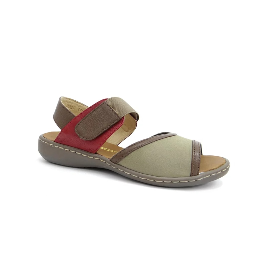 Sandália Opananken de Couro Anatômica 63605 Red/Capuccino Sandália Opananken de Couro Anatômica 63605 Red/Capuccino