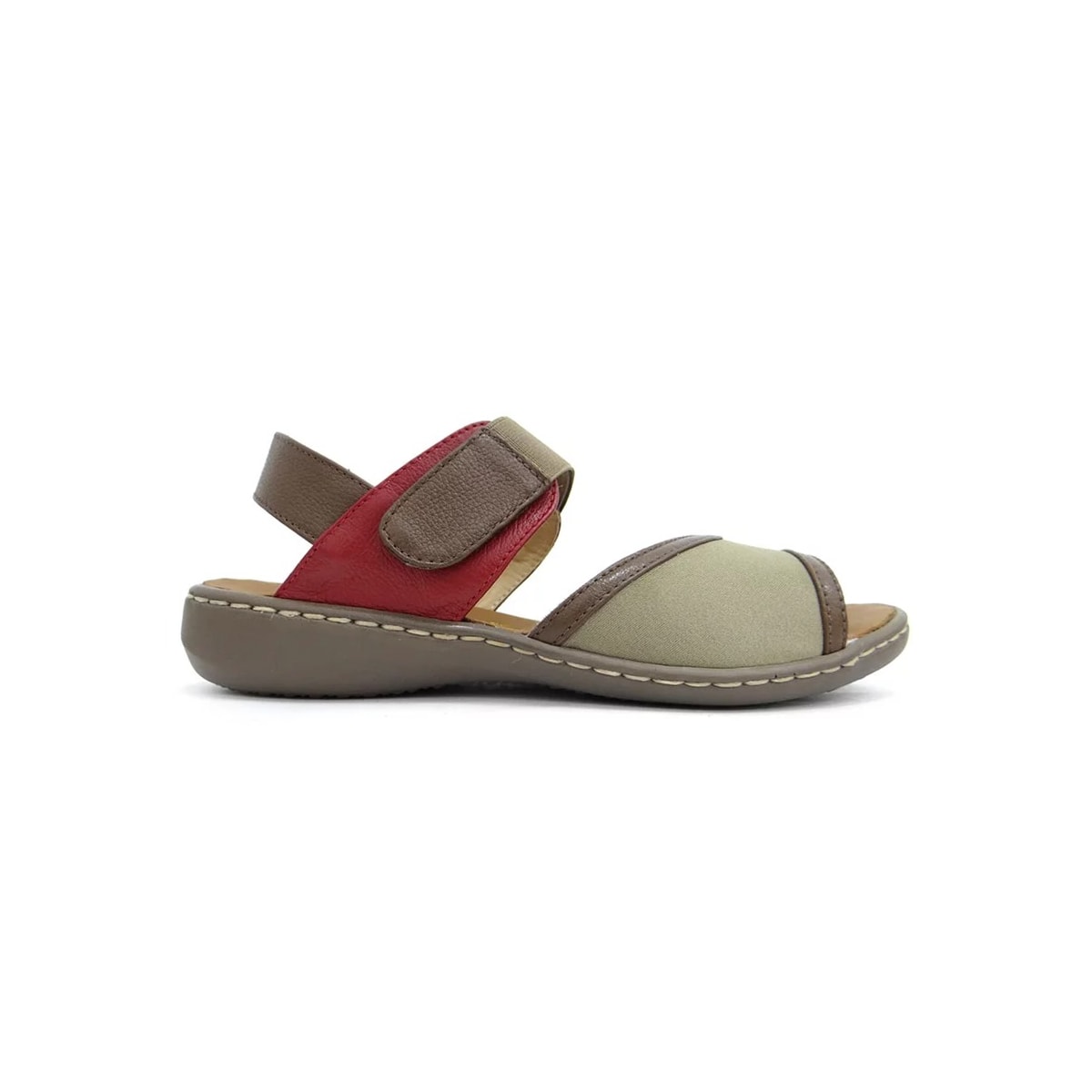Sandália Opananken de Couro Anatômica 63605 Red/Capuccino Sandália Opananken de Couro Anatômica 63605 Red/Capuccino