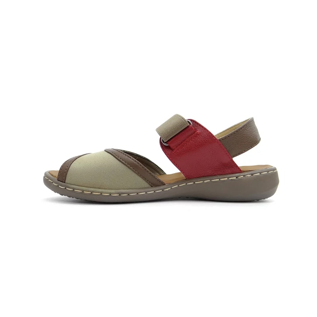 Sandália Opananken de Couro Anatômica 63605 Red/Capuccino