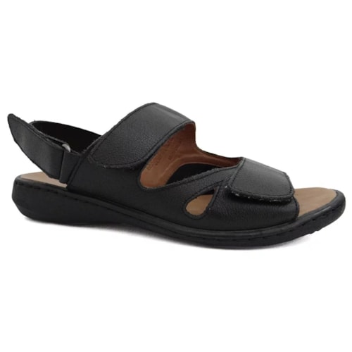 Sandália Opananken de Couro Anatômica 63624 Preto