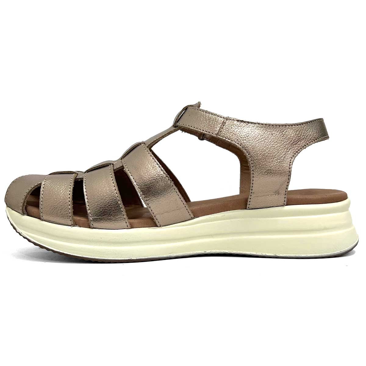 Sandália Opananken De Couro Anatomica 65123 Prata Velha Sandália Opananken De Couro Anatomica 65123 Prata Velha