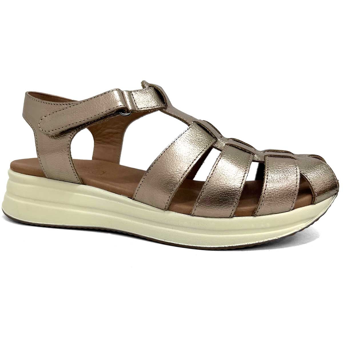 Sandália Opananken De Couro Anatomica 65123 Prata Velha Sandália Opananken De Couro Anatomica 65123 Prata Velha