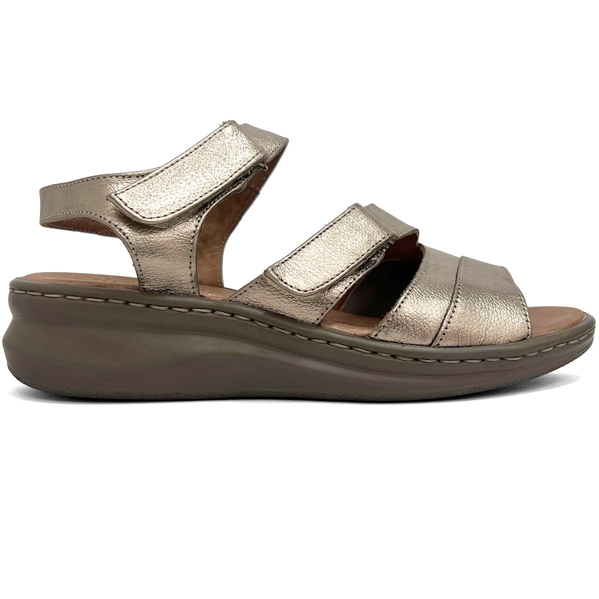 Sandália Opananken De Couro Anatomica 70307 Prata Velha Sandália Opananken De Couro Anatomica 70307 Prata Velha