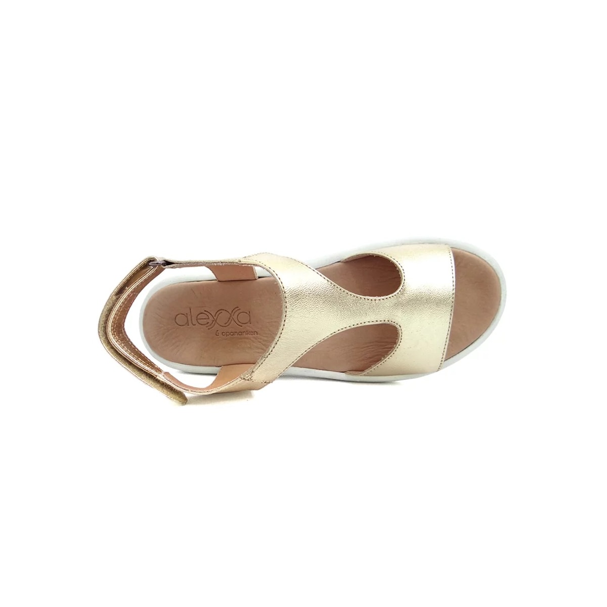 Sandália Opananken De Couro Anatômica 71201 Ouro Light Sandália Opananken De Couro Anatômica 71201 Ouro Light