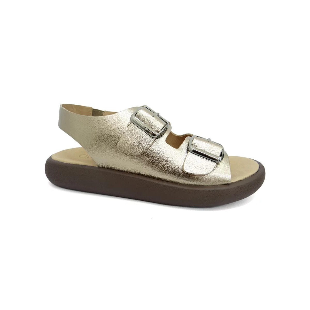 Sandália Opananken De Couro Anatômica 71207 Prata Velha Sandália Opananken De Couro Anatômica 71207 Prata Velha