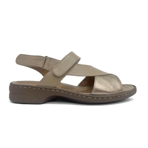 Detalhe - Sandália Opananken De Couro Anatomica 72823 Amendoa