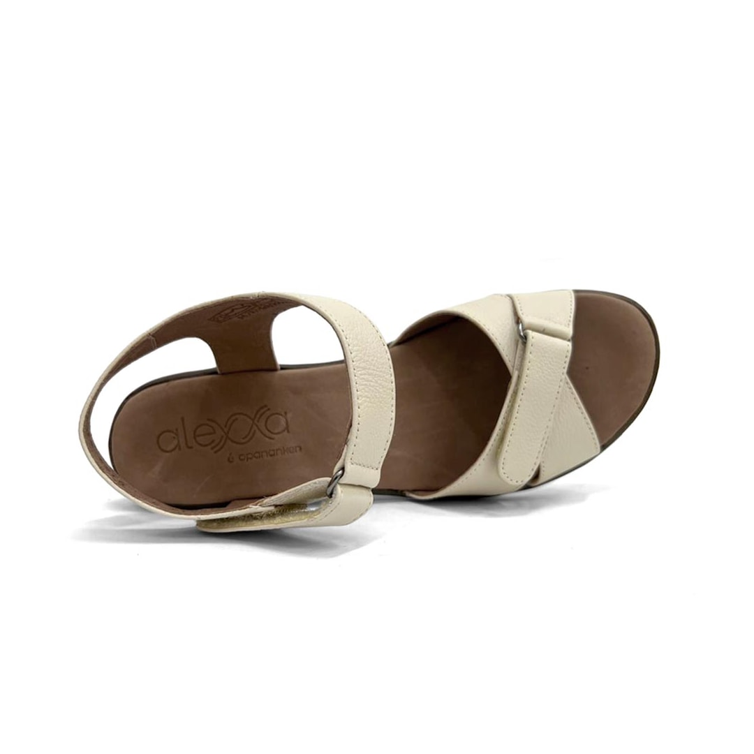 Sandália Opananken Feminina Couro Anatômica 42613 Off White