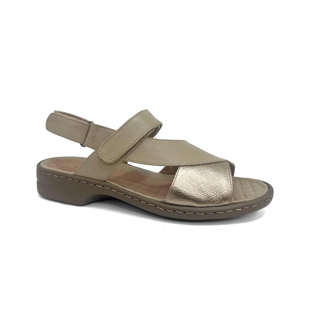 Sandália Opananken Feminina De Couro Anatômica 72823 Amendoa Sandália Opananken Feminina De Couro Anatômica 72823 Amendoa