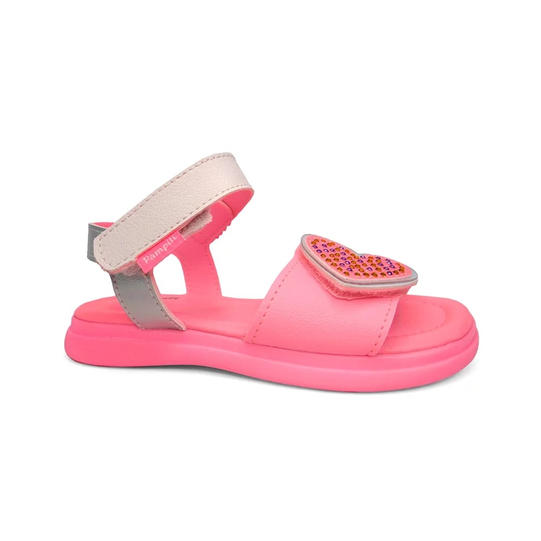 Sandália Pampili Infantil 722004 Branco/Rosa Neon Sandália Pampili Infantil 722004 Branco/Rosa Neon