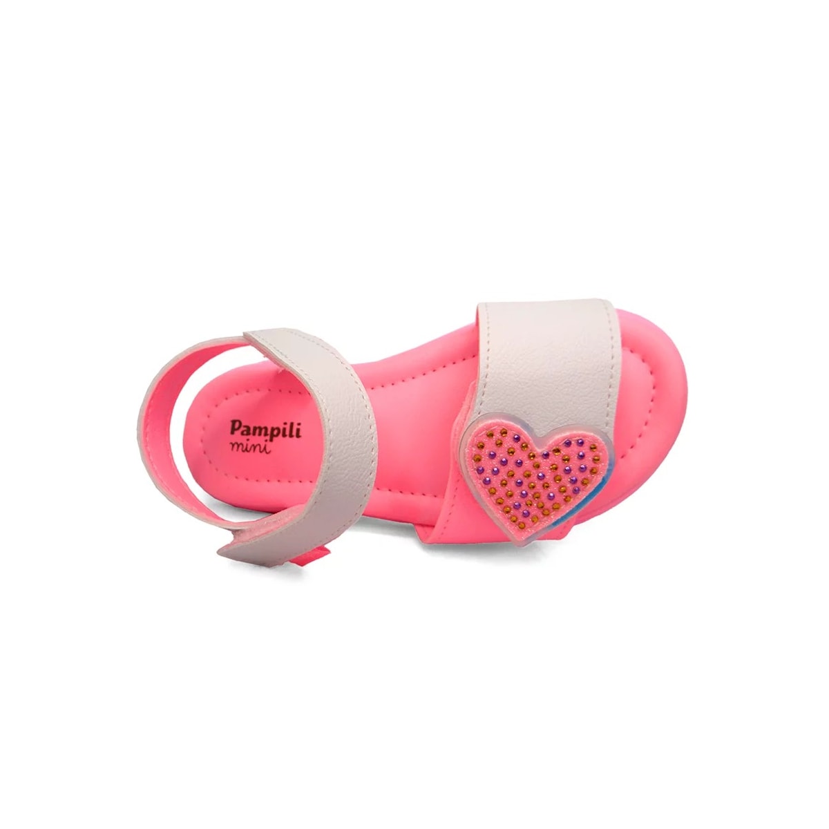 Sandália Pampili Infantil 722004 Branco/Rosa Neon Sandália Pampili Infantil 722004 Branco/Rosa Neon