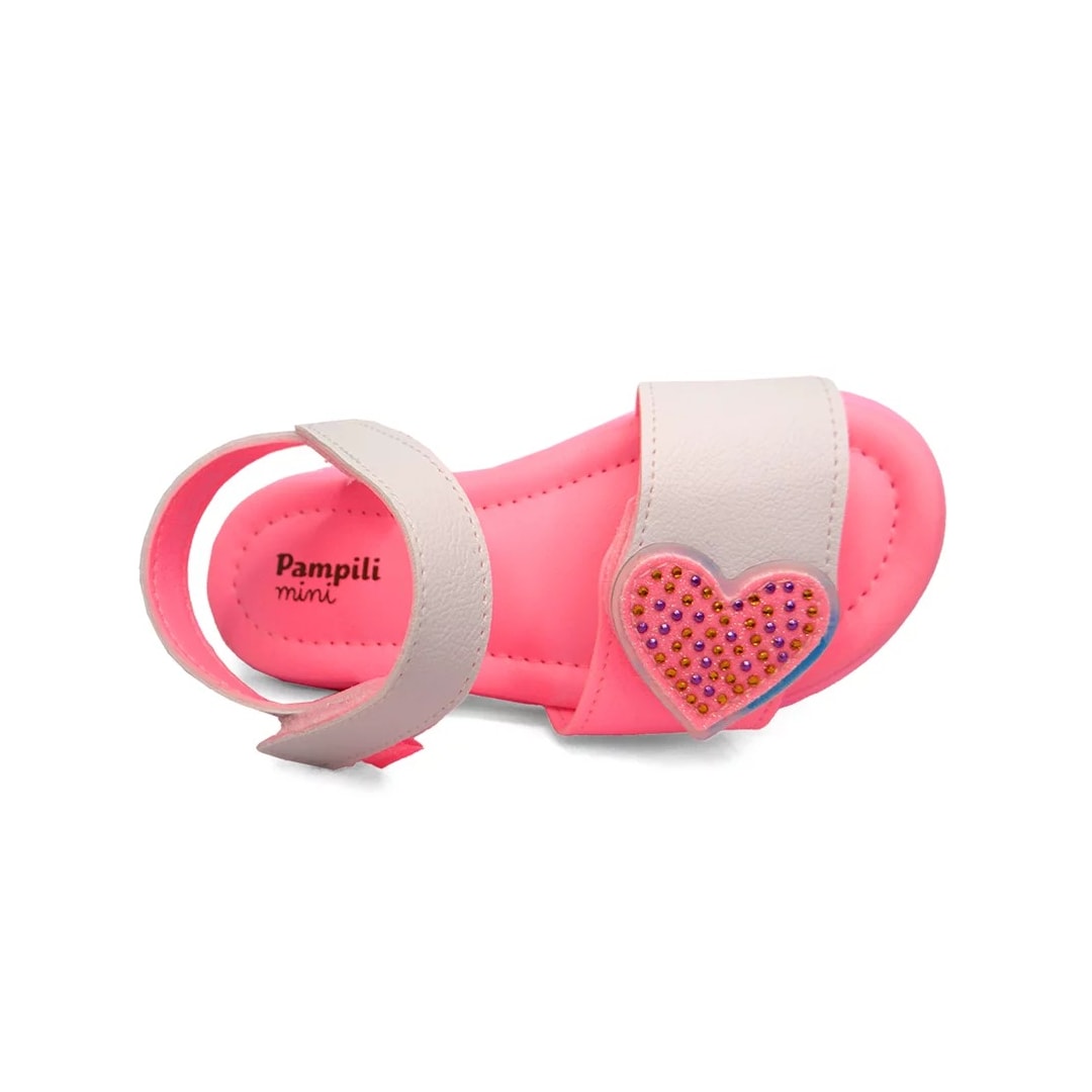 Sandália Pampili Infantil 722004 Branco/Rosa Neon Sandália Pampili Infantil 722004 Branco/Rosa Neon