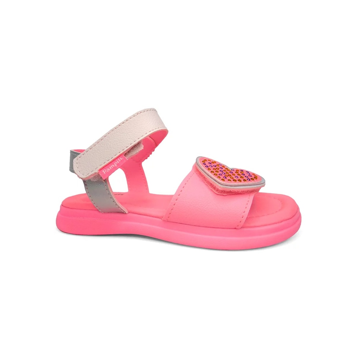 Sandália Pampili Infantil 722004 Branco/Rosa Neon Sandália Pampili Infantil 722004 Branco/Rosa Neon