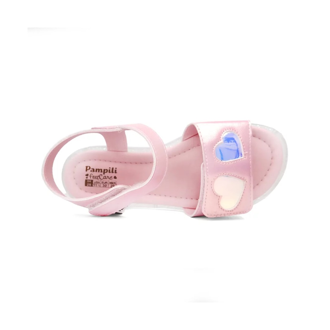 Sandália Pampili Infantil Com Led 697021 Rose Sandália Pampili Infantil Com Led 697021 Rose