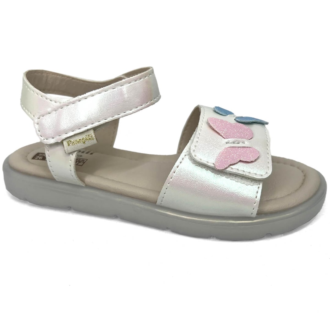 Sandália Pampili Lulli Led 697030 Branco Holografico