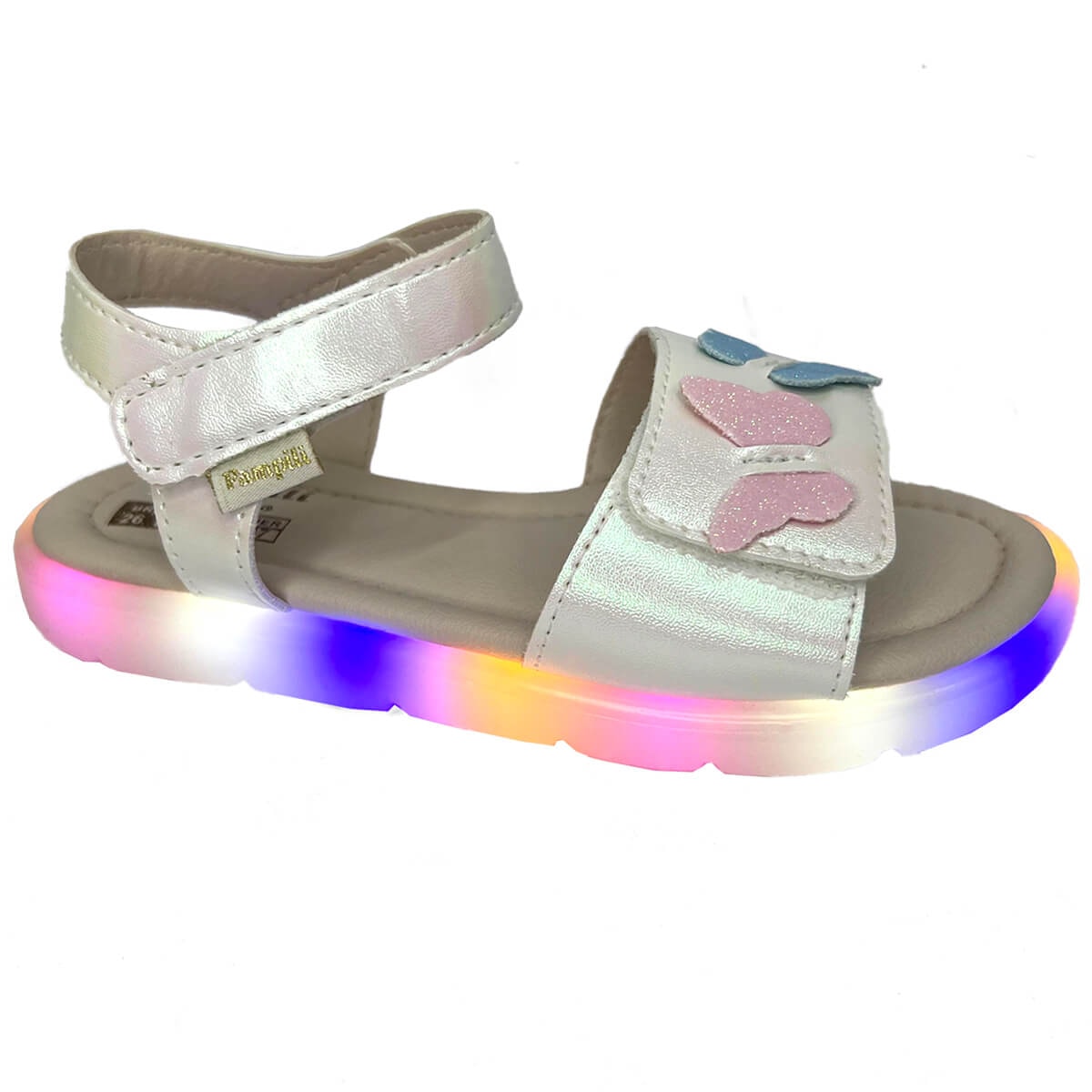 Sandália Pampili Lulli Led 697030 Branco Holografico Sandália Pampili Lulli Led 697030 Branco Holografico