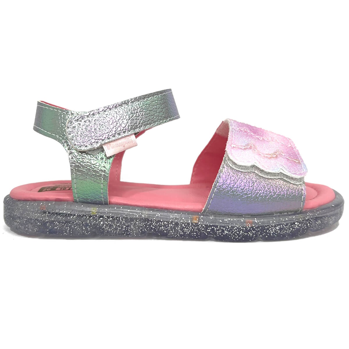 Sandália Pampili Lulli Led 697032 Prata Holografico Sandália Pampili Lulli Led 697032 Prata Holografico