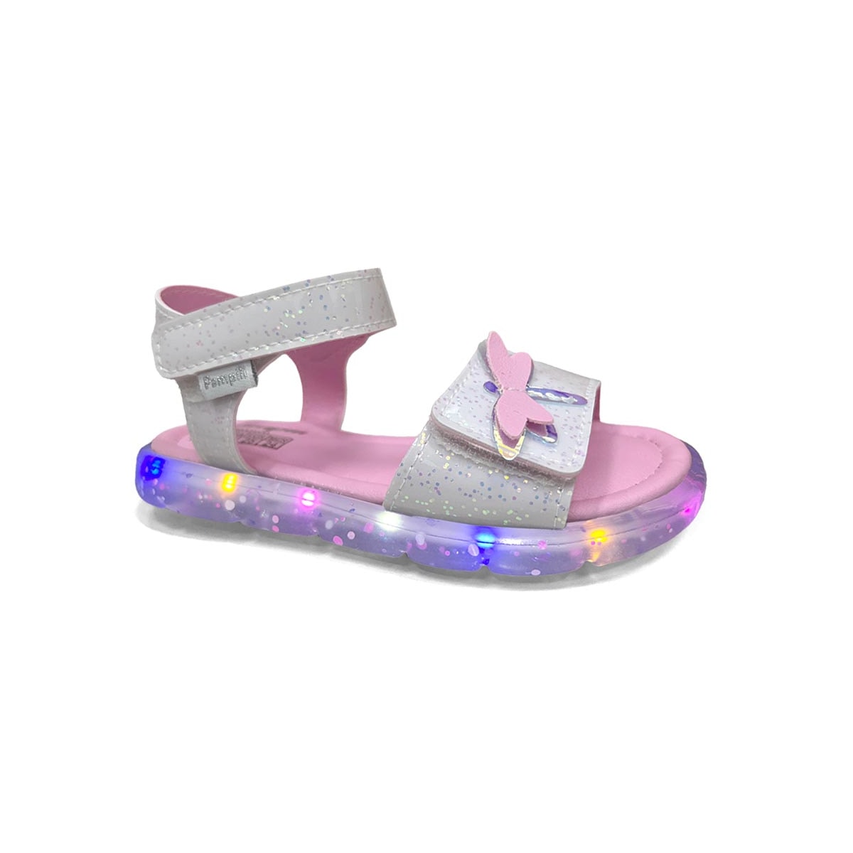Sandália Pampili Menina Lulli Led 697056 Branco Sandália Pampili Menina Lulli Led 697056 Branco