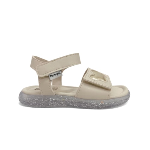 Detalhe - Sandália Pampili Menina Mini Led 757.010 Nude