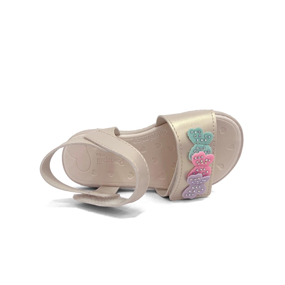 Sandália Pampili Menina Papete Bia 763.008 Nude Irise Sandália Pampili Menina Papete Bia 763.008 Nude Irise