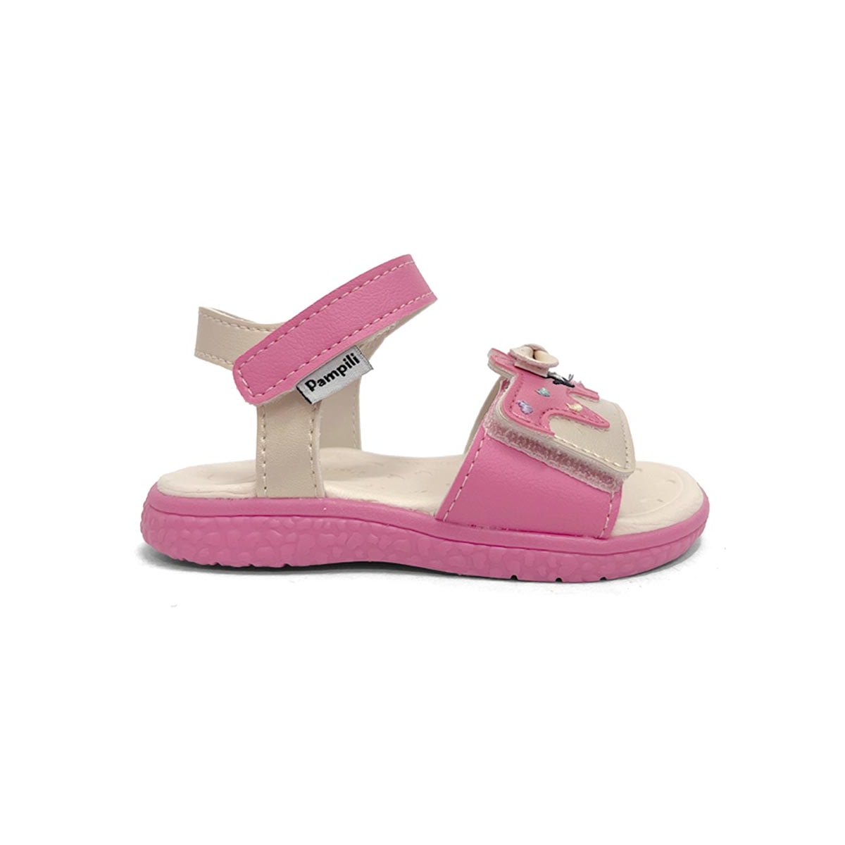 Sandália Pampili Menina Papete Bia 763.010 Nude Irise Sandália Pampili Menina Papete Bia 763.010 Nude Irise