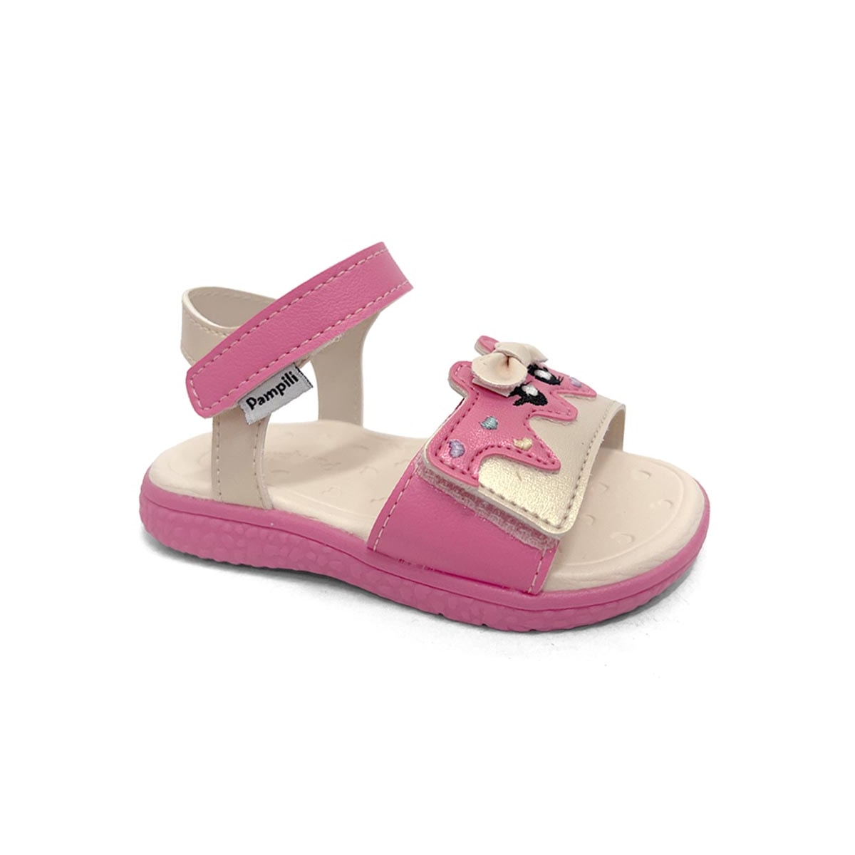 Sandália Pampili Menina Papete Bia 763.010 Nude Irise Sandália Pampili Menina Papete Bia 763.010 Nude Irise