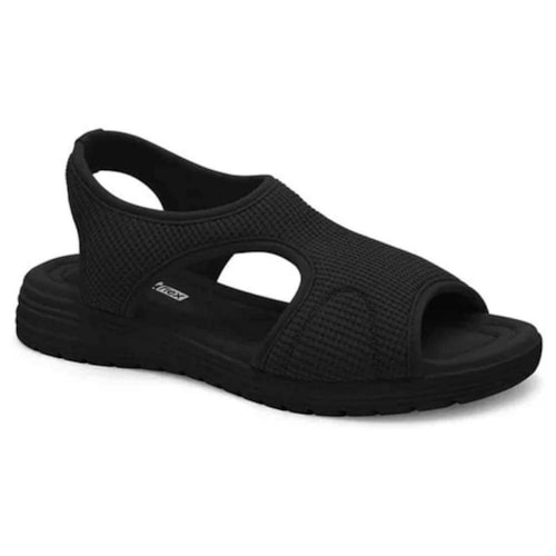 Detalhe - Sandália Papete Comfortflex 23-51402 Preto