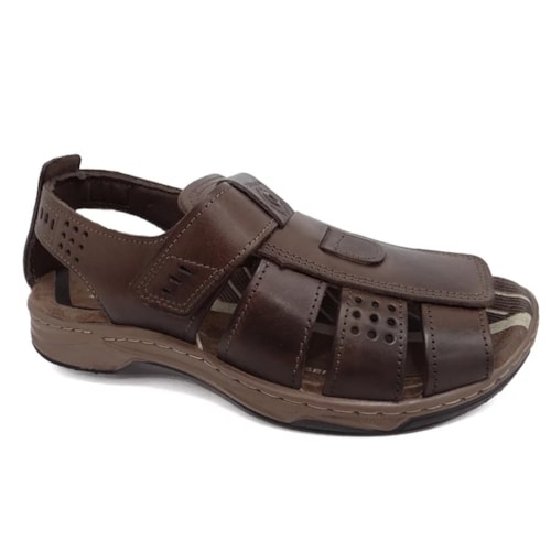 Sandalia Pegada Couro Masculina 132256 Cravo